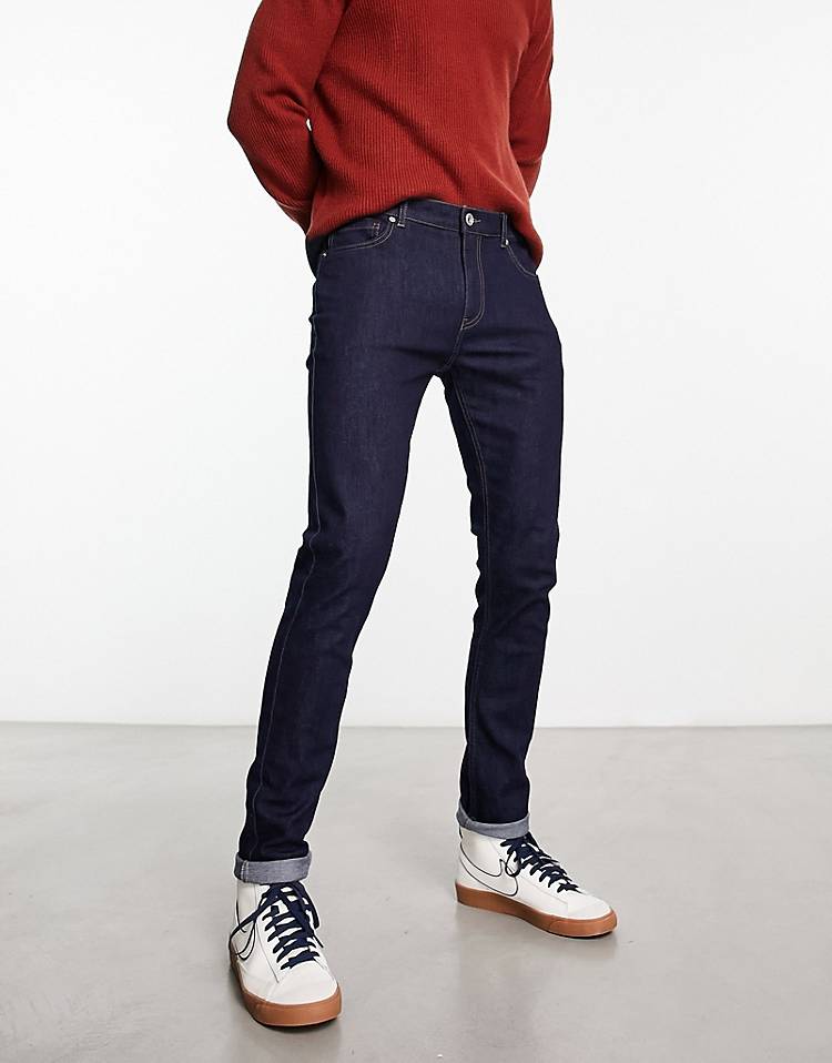 Farah Drake stretch skinny fit jeans in dark blue